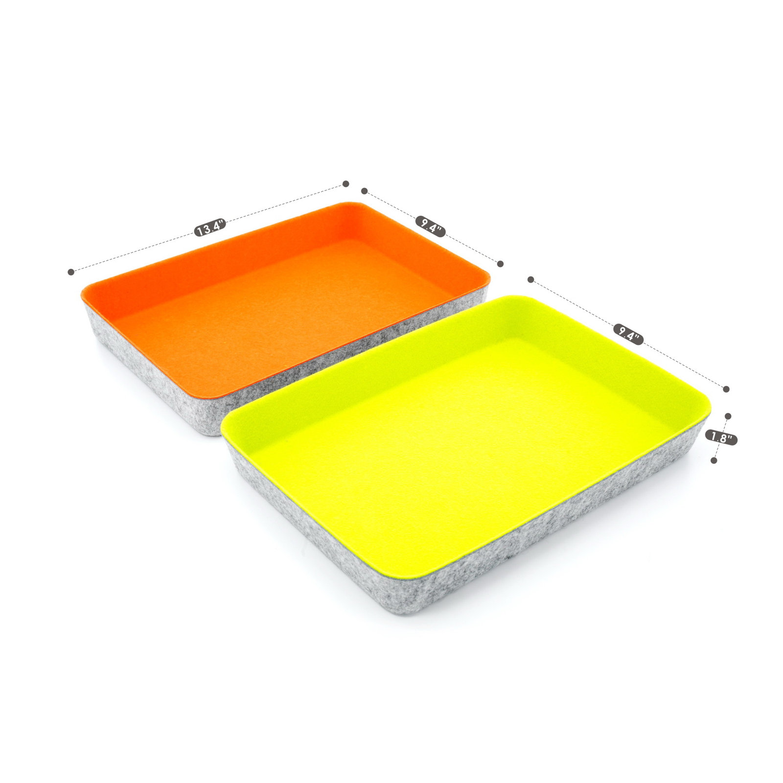 Desk Organizer Set, Green/Orange