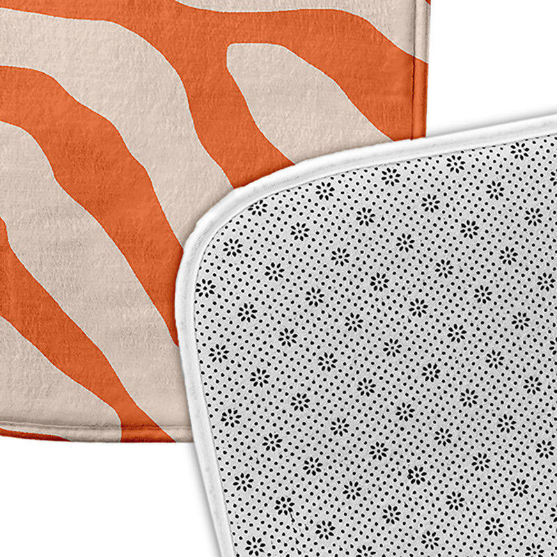 Tapis de bain Flora and Fauna, L 21 po x L 34 po, Orange