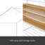Structure de lit simple en métal avec tablettes et lumières-819454526-819454524
