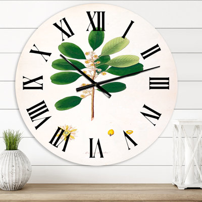 Vintage London Plants IX - Farmhouse wall clock