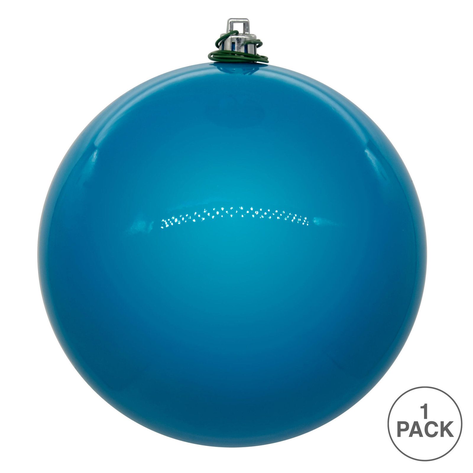 4'' Solid Shatterproof Ball Ornament, Turquoise