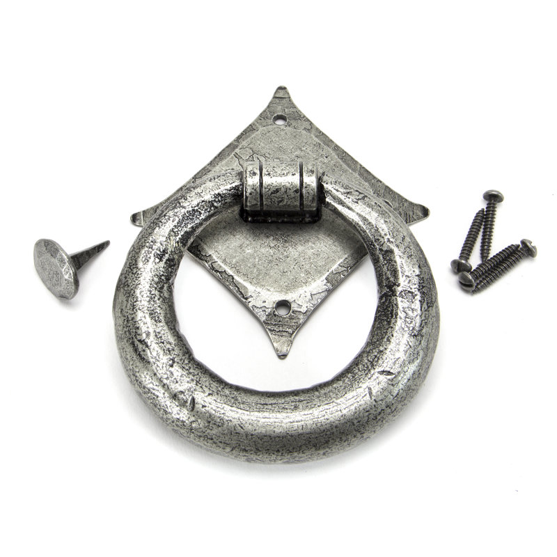 Ring Door Knocker, Pewter Patina