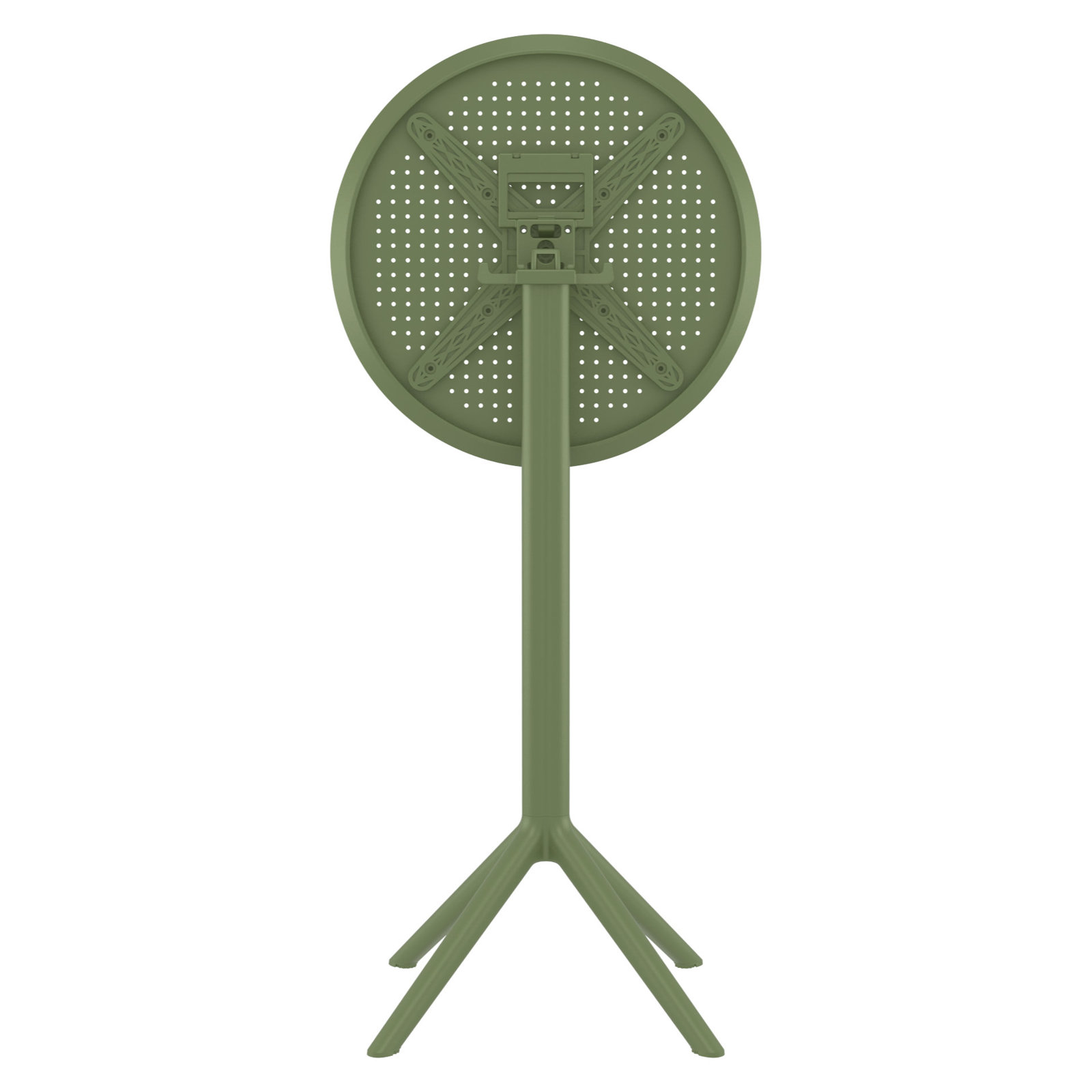 Plastic/Resin 2 - Person Round Table, Olive Green, 42.5'' H x 23.6'' W x 23.6'' L