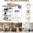 Bar Table Set For 2, 3 Piece Bar Table Set, Bar Table And Chairs Set With PU Upholstery Stool And 3 Open Storage Shelves, Pub Table Set For Small Space And Kitchen, Black-106630105-106630106