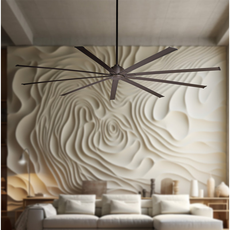96" Xtreme 9 - Blade Standard Ceiling Fan with Remote Control, Oil Rubbed Bronze