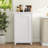 White Hidden Trash Can Cabinet With Ozone Deodorizer