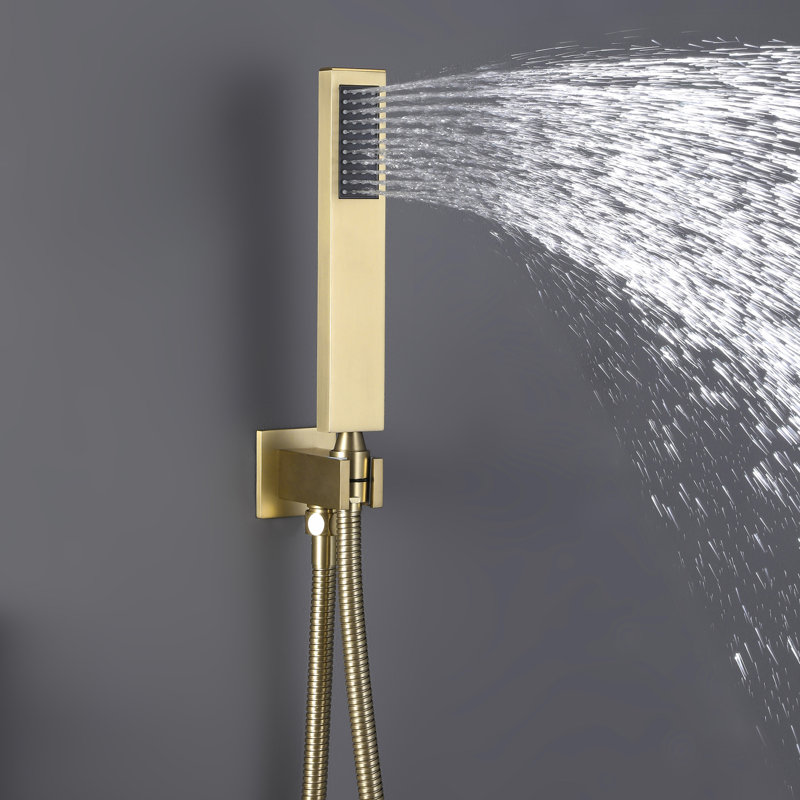 All-In-One Kit with Rough in-Valve, Brushed Gold
