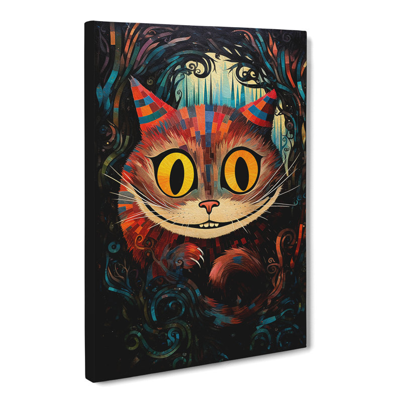 Cheshire Cat Constructivism No.2 - Wrapped Canvas, 50cm H x 35cm W x 3cm D