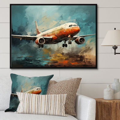 Voyage en avion sur toile
