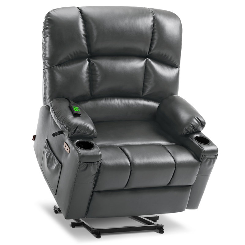 Fauteuil inclinable électrique de 27,2 po Syeda, Gris