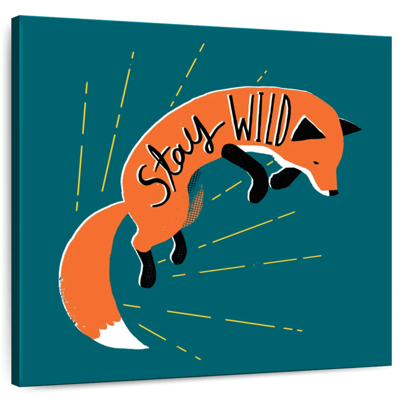 Crowle Stay Wild Fox, 33" H x 33" W
