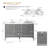 Laval 60" Double Sink Freestanding Bathroom Vanity with Engineered Marble Top-105275167-105275162