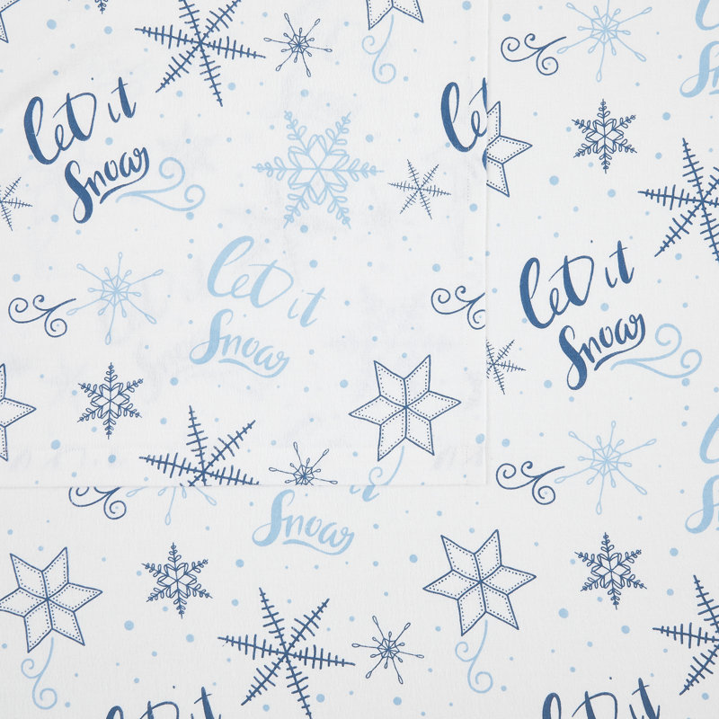 Truly Soft Let It Snow 100% Cotton Guest Room Sheet Set Case Pack, King Sheet Set with 2 Pillowcases
