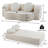  77" Upholstered Convertible Sofa Couch-129354340
