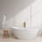 Dorrit 60" x 32" Freestanding Soaking Acrylic Bathtub with Faucet-127848346-127848347