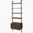 Metal Frame Bookcase, 4-Shelf Storage Wall Bookshelf