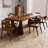 Tan Rectangular Solid Wood Butterfly Leaf  Dining Table-1755106425