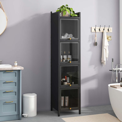 Armoire moderne avec porte en verre avec rangement