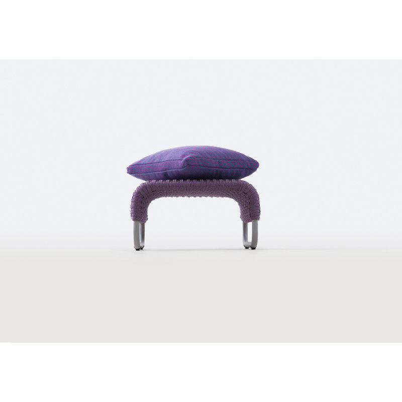 Sunny Outdoor Lounge Chair, Graphite, Violet/Titan Flat Ropetek