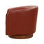 Fauteuil de fonction pivotant en cuir Caramel
