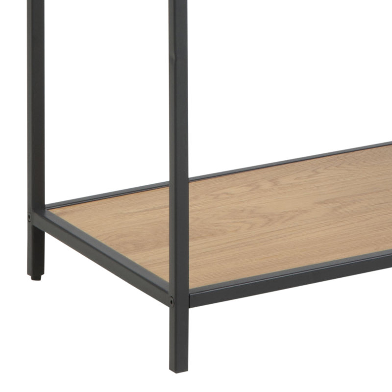 Zakrzewski 185cm H Steel Etagere Bookcase, Wild Oak