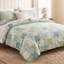 Ensemble d'édredon rétro 100% coton bleu avec patchwork rétro Literie 3 pièces toutes saisons édredon doux et respirant (patchwork bleu, grand)-123261143