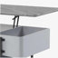 Table basse grise et blanche avec plateau relevable