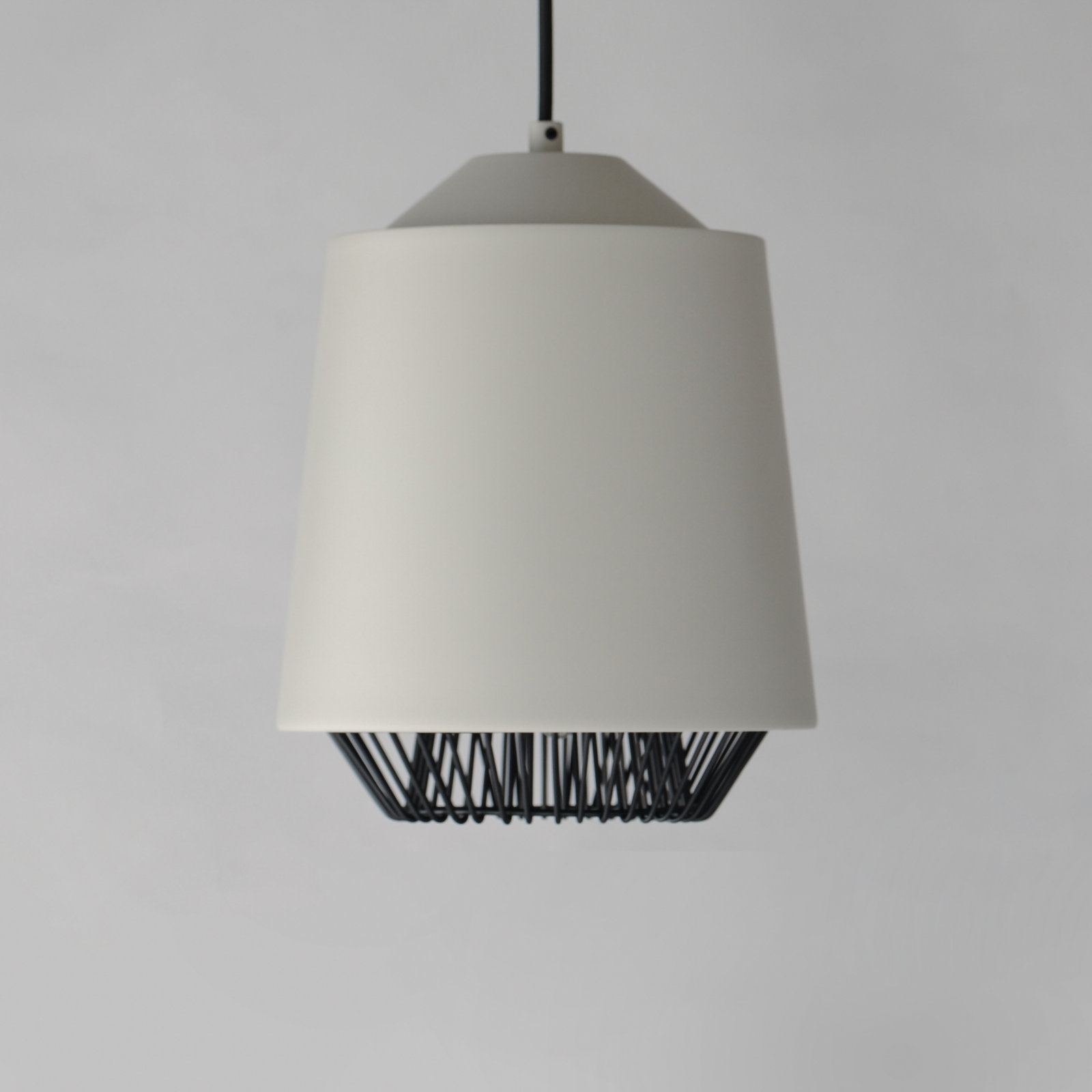 Cici Single Light Pendant, Gray/Black