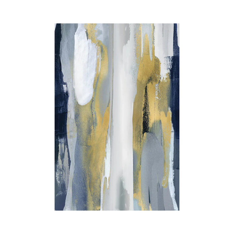 Converge Blue And Gold I by Jackie Hanson - Wrapped Canvas Print, 30.48 cm H x 45.72 cm W