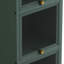 Armoire de porte moderne en verre à quatre niveaux avec rangement à cinq niveaux pour plusieurs pièces en fer robuste et en verre trempé, pieds de protection et assemblage facile