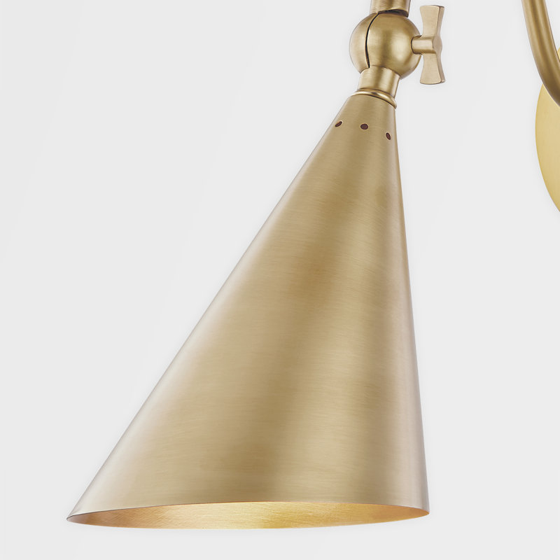 Cogan Armed Sconce, Aged Brass