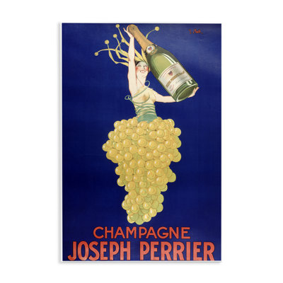Plaque murale rétro champagne Perrier, design par Marcus Jules