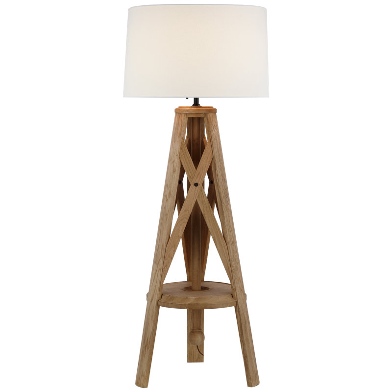 Holloway Tripod Floor Lamp, Natural Oak