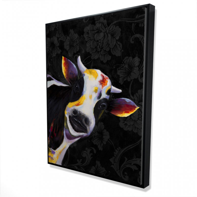 Funny Cow Print On Canvas, H 48 po x l 36 po