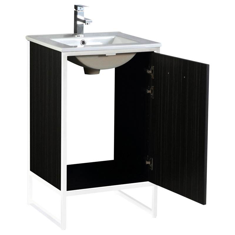 Ensemble de meuble-lavabo simple 20 po Saray, Gris matinal