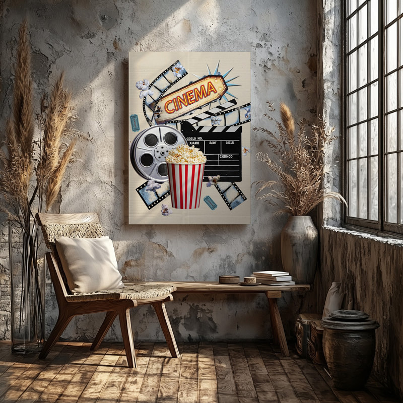 Reproduction d'art sur toile, "Collage cinématographique classique" avec art mural, H 20 po x l 20 po