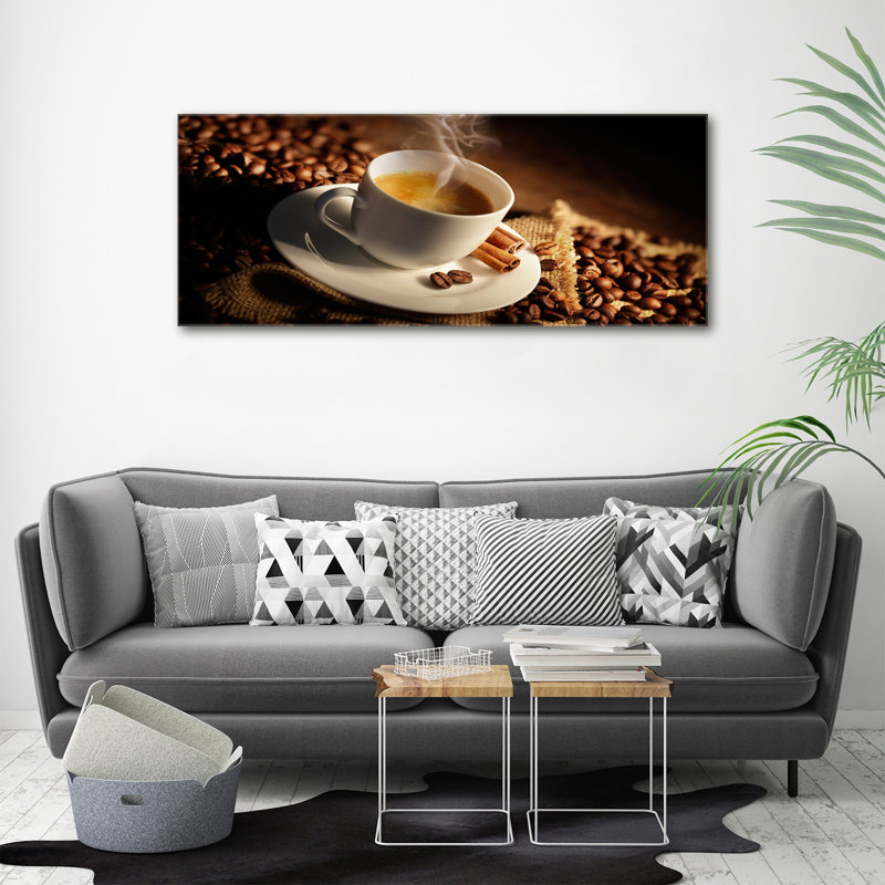 Coffee In A Cup - No Frame Print on Canvas, 125cm H x 50cm W