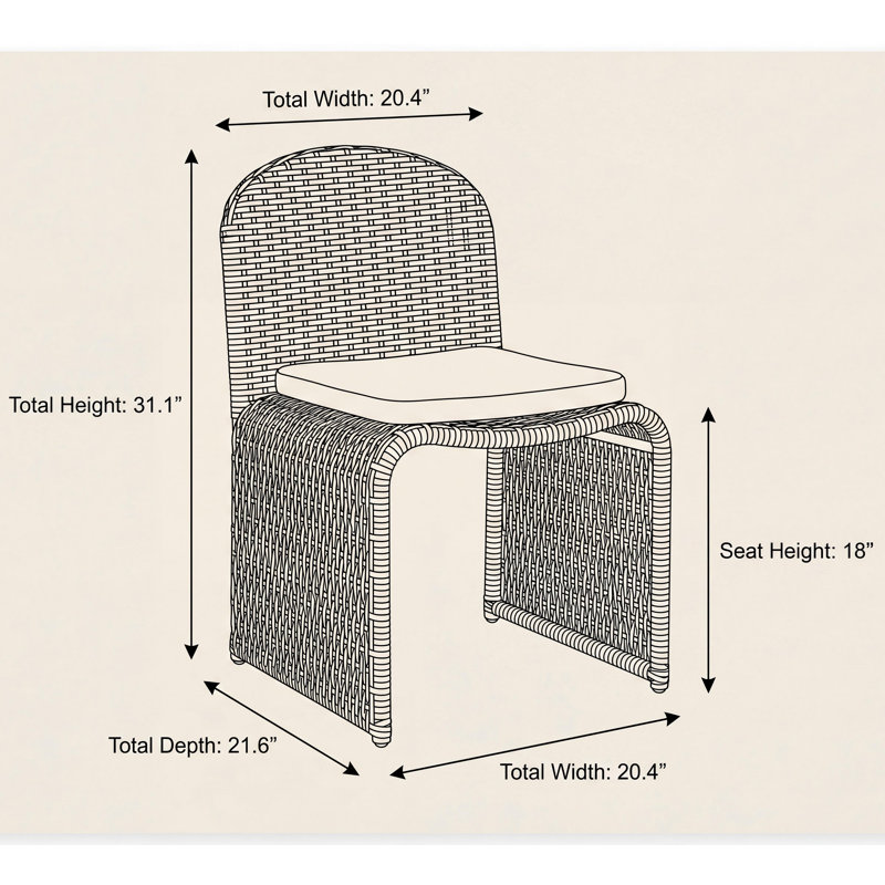 Chaise de patio en rotin
