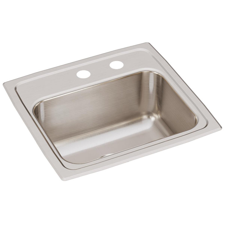 Lustertone 17" L x 16" W Drop-In Kitchen Sink