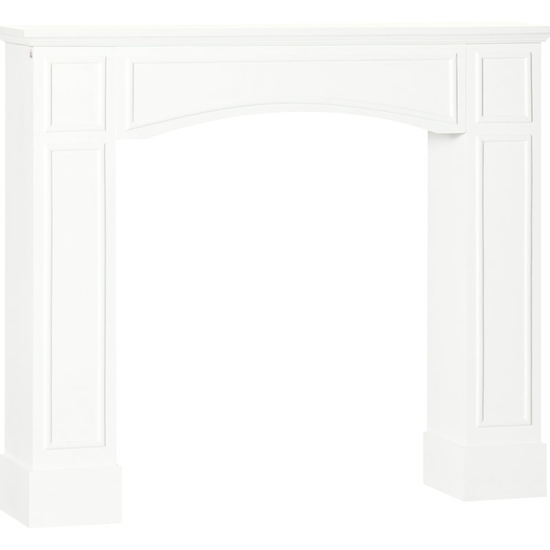 Cheminée moderne blanche, largeur intérieure de 74 cm, design décoratif, étagère de présentation de 115 cm de large, facile à nettoyer, escamotable, ornement intérieur blanc électrique, facile à nettoyer, à balayer et à incliner.