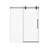 56"-60"W*72" H Frameless Single Sliding Shower Door – 5/16" (8Mm) Clear Tempered Glass, Bypass Design With Matte Black Finish-124898920