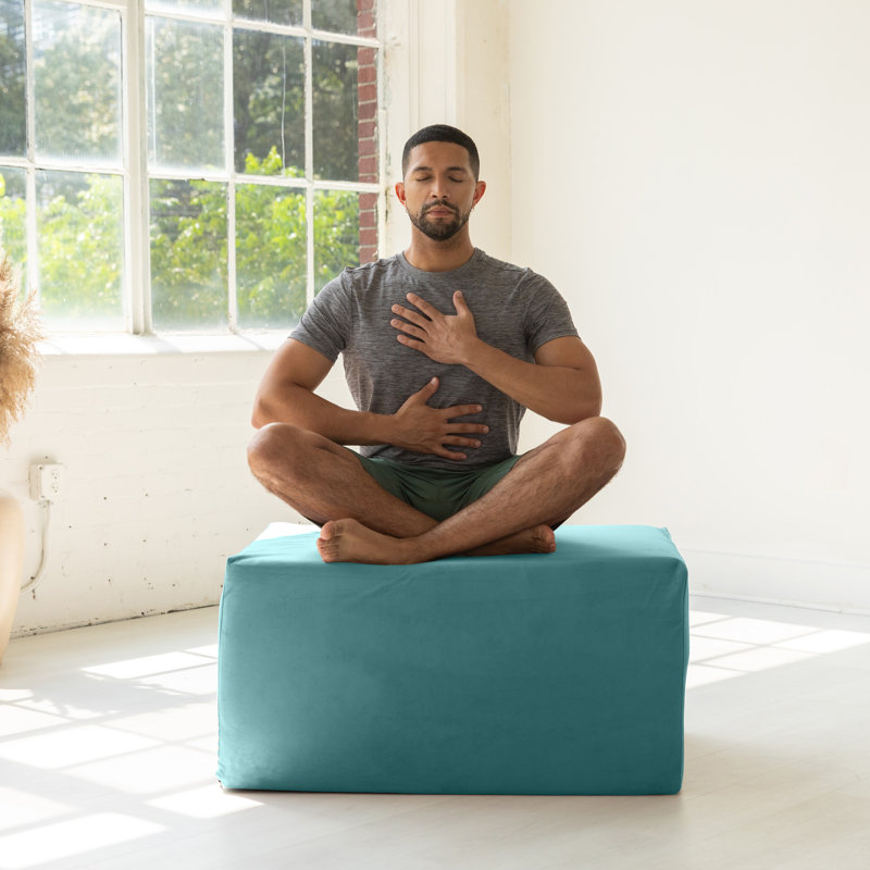 Banc de lit Ramp / convertible avec housse pour yoga et massage Reach, Bleu