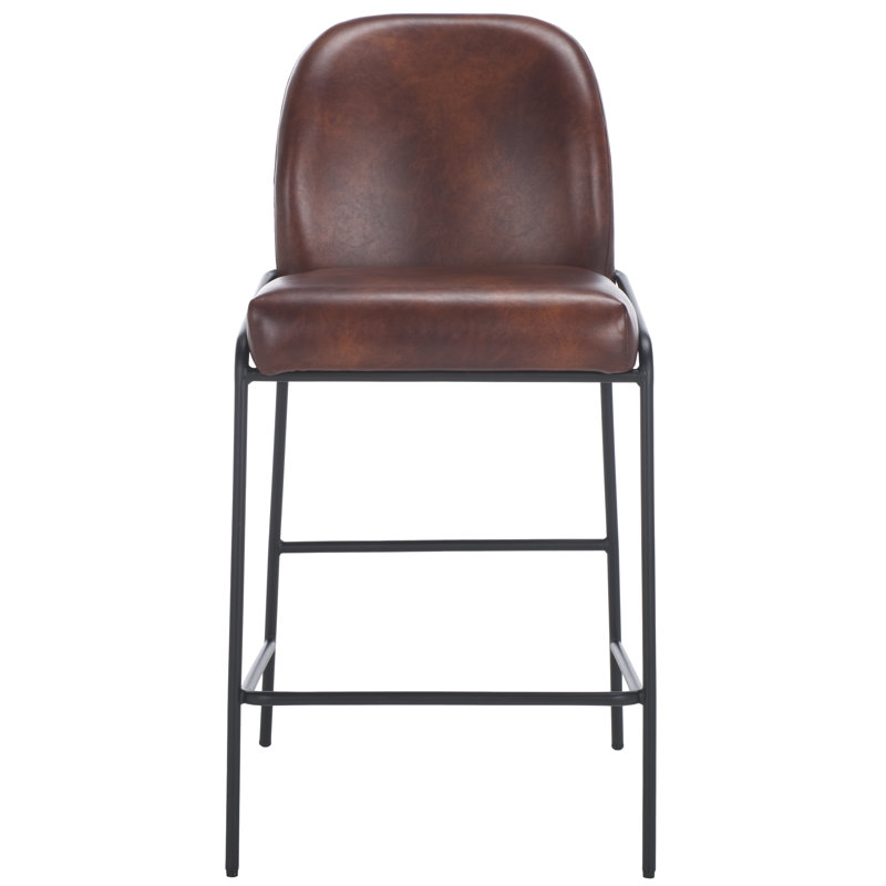 Barrington Vegan Leather Bar & Counter Stool, Counter Stool (26.5" Seat Height), Brown
