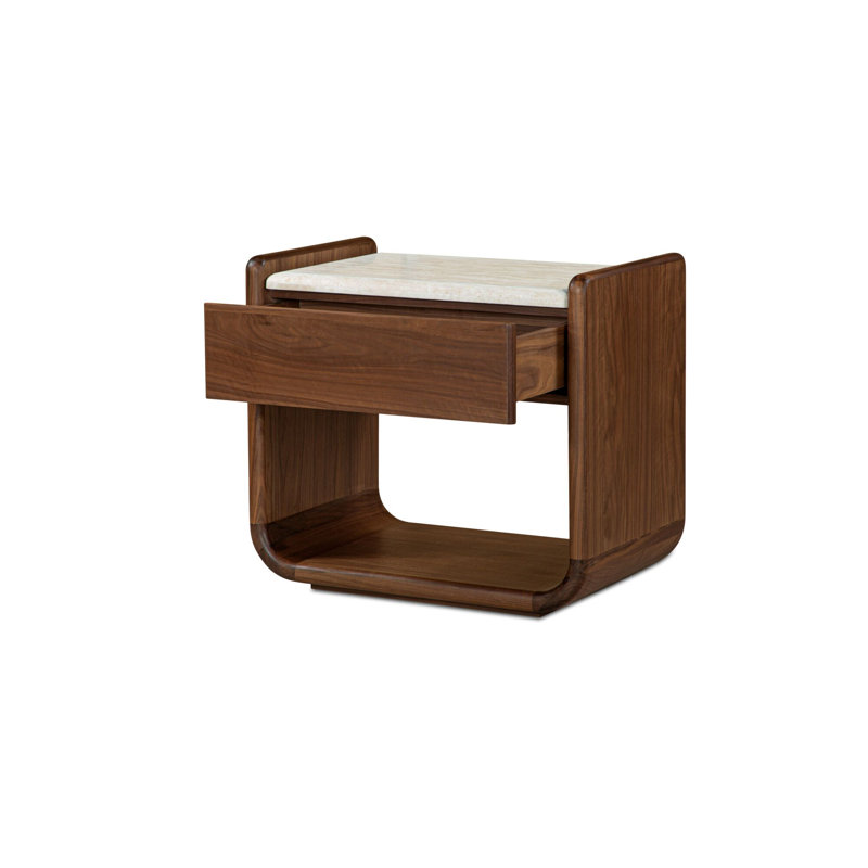Enns Nightstand Natural, Dark Brown