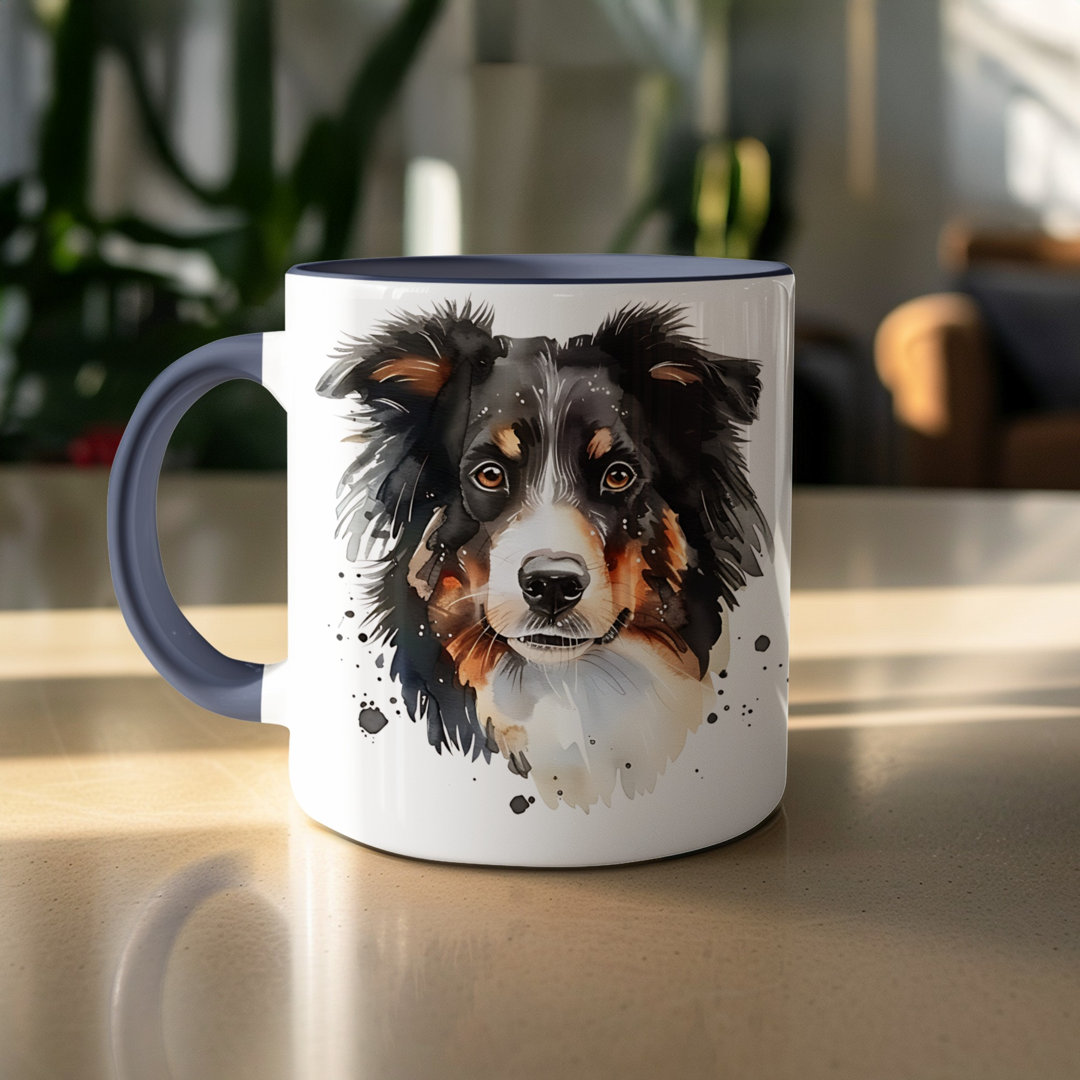 Watercolor German Shepherd Design 11oz Coffee Mug