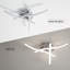 Julia Curved LED Ceiling Lights Fixture, 3 Built-In LED Boards, 18W 1800 Lumen, Neutral White Light 4000K-1799906322