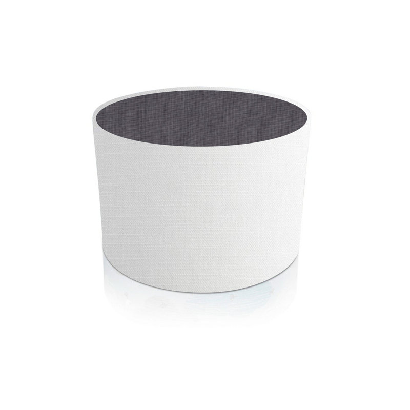 Cotton Drum Pendant Shade ( Screw On ), 10cm H x 16cm W x 16cm D, Grey