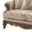 Causeuse en treillis beige et noyer