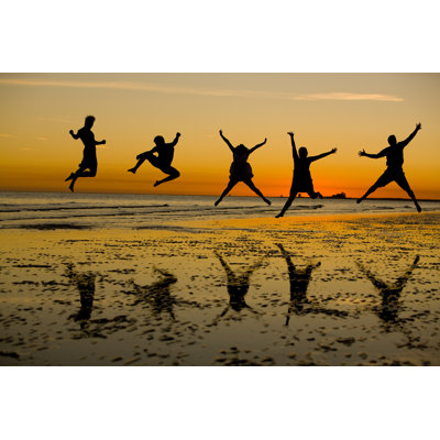 Jumping People - Wrapped Canvas Print