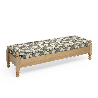Banc en jacquard léopard Thelma